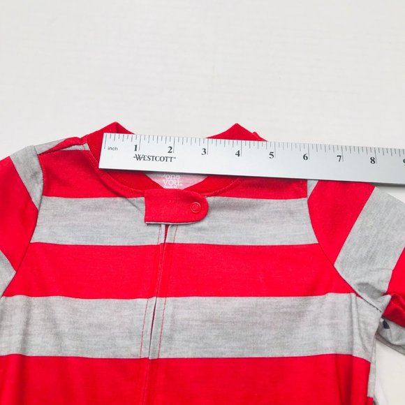 2 Pack Just One You Made By Carter's Baby 12 Month Dark Santa Footed Pajama New - Picture 7 of 16